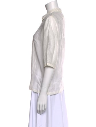 45rpm Three-Quarter Sleeve Button-Up Top