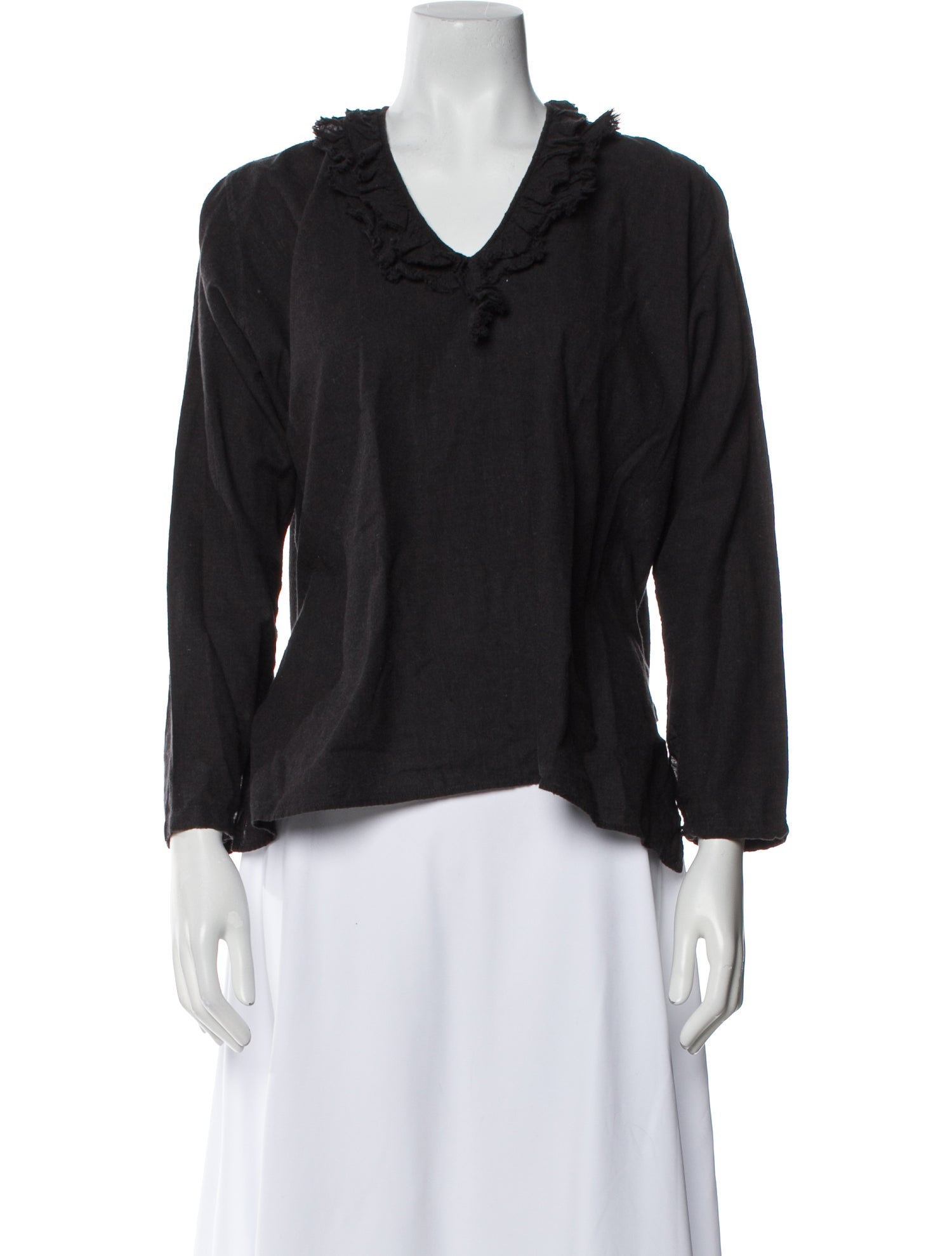 45rpm V-Neck Long Sleeve Blouse