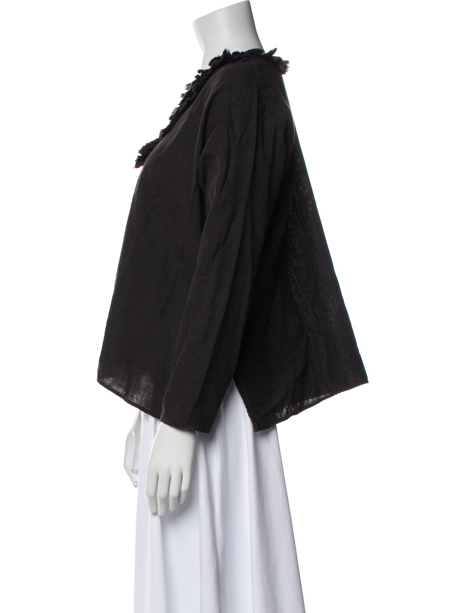 45rpm V-Neck Long Sleeve Blouse