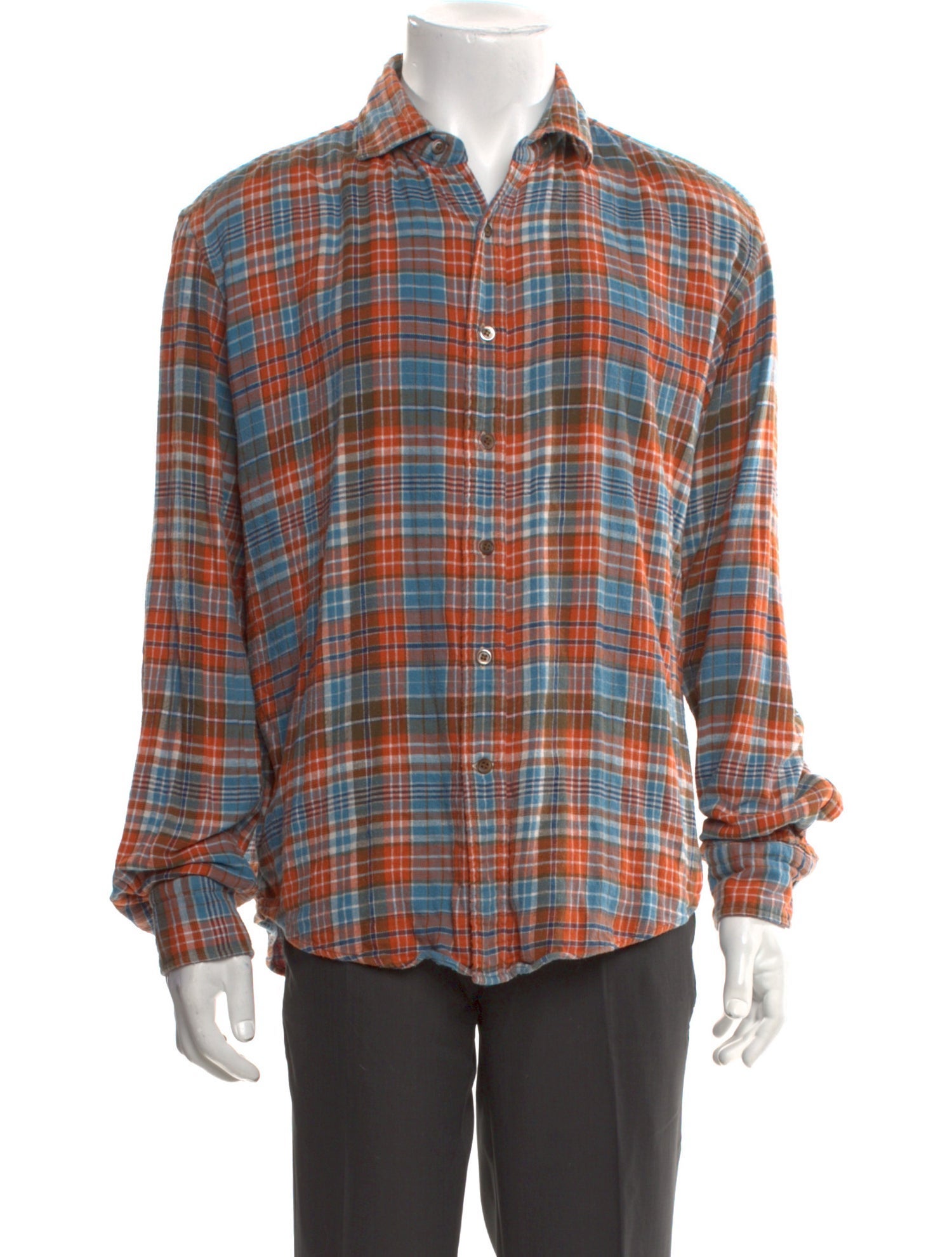 45rpm Plaid Print Long Sleeve Shirt