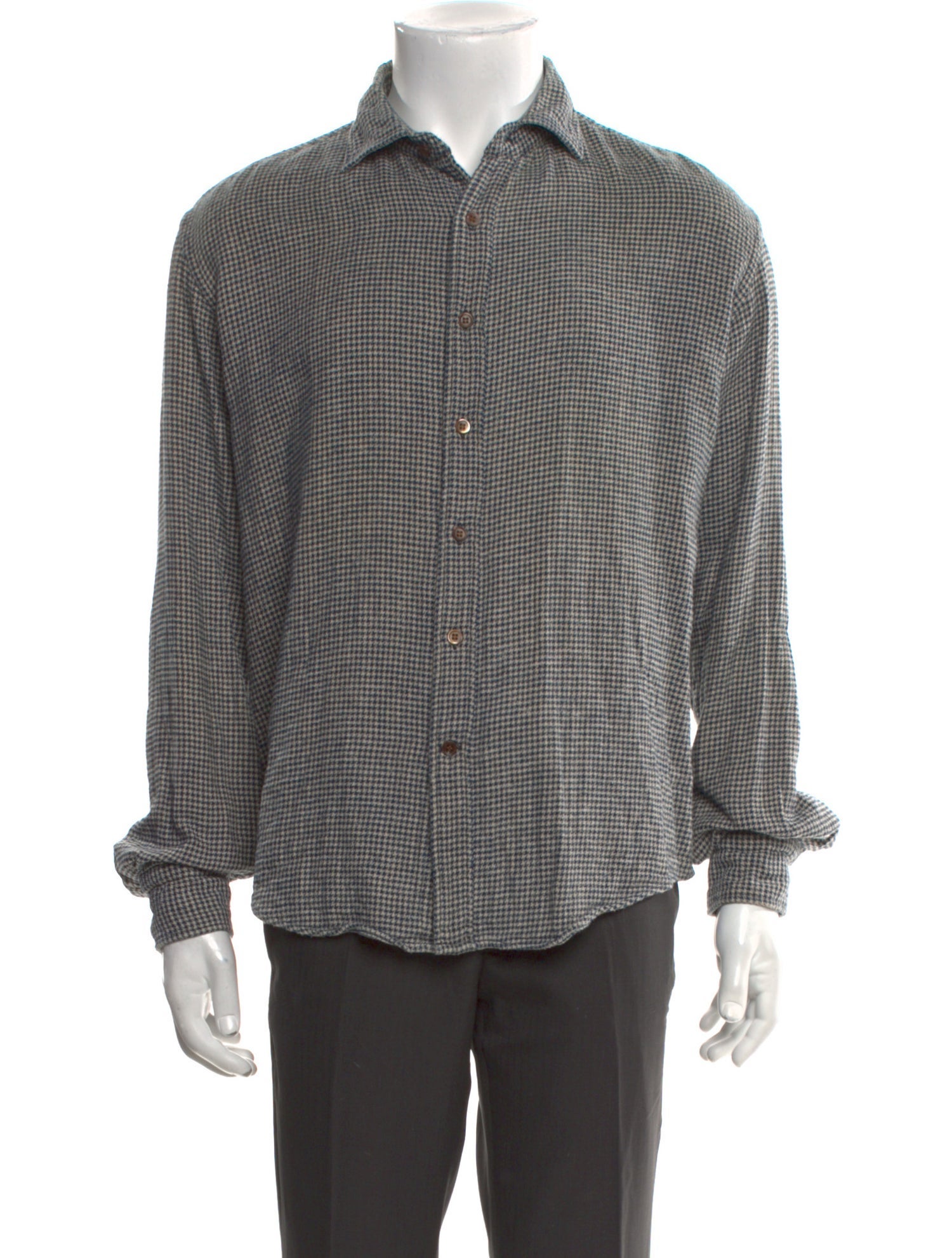 45rpm Houndstooth Print Long Sleeve Shirt
