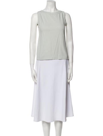 45R Tops Bateau Neckline Sleeveless Crop Top XS