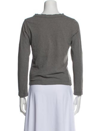 45R Bateau Neckline Long Sleeve T-Shirt