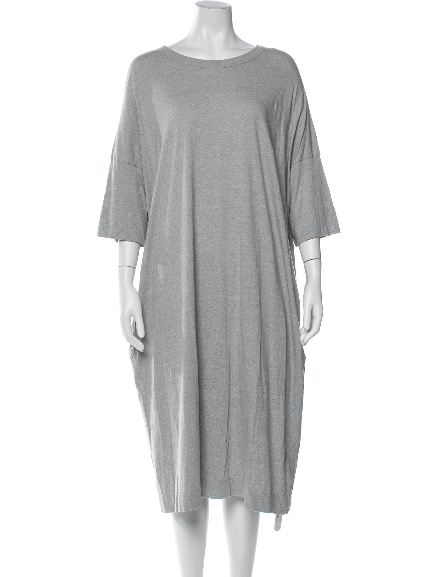 45R Bateau Neckline Midi Length Dress