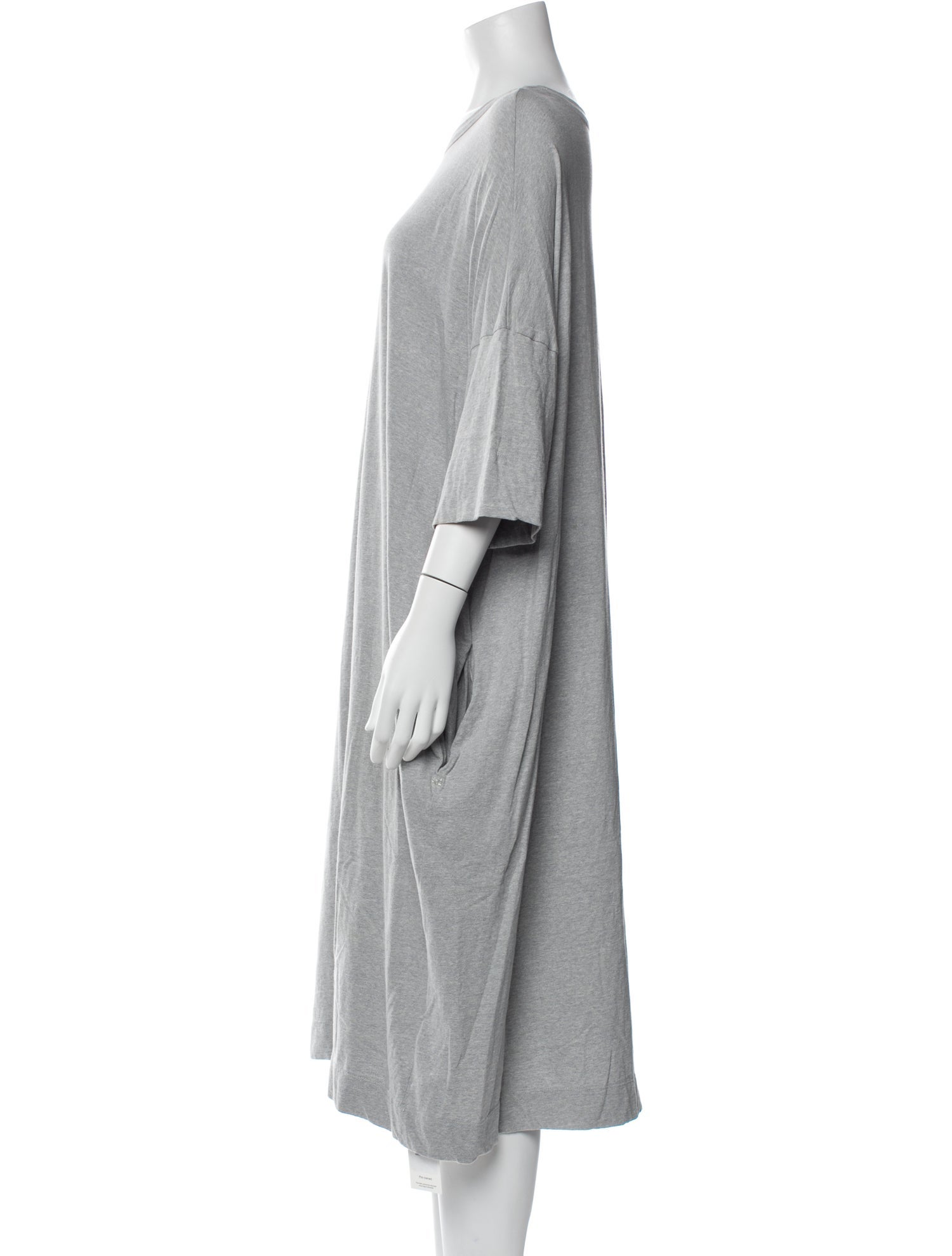 45R Bateau Neckline Midi Length Dress