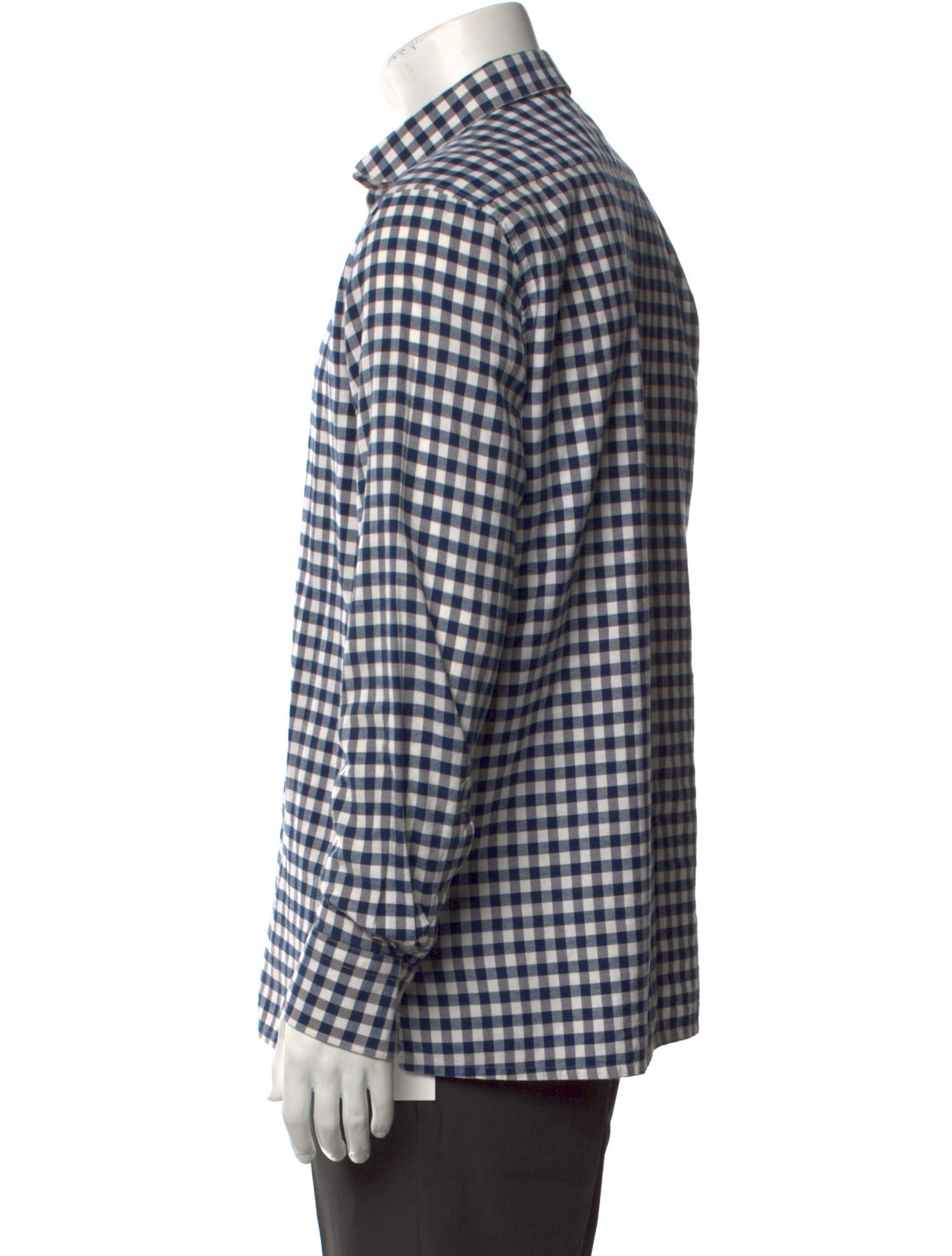 45R Silk Plaid Print Shirt