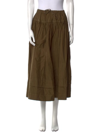 45R Ruffle Embellishment Midi Length Skirt