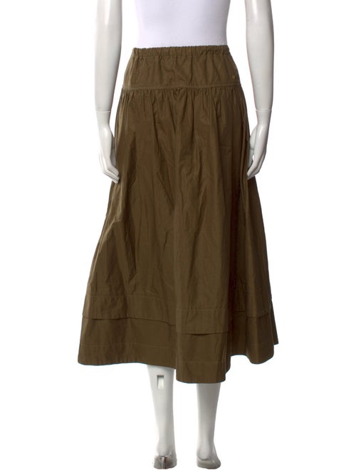 45R Ruffle Embellishment Midi Length Skirt