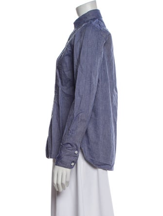 45R Long Sleeve Button-Up Top