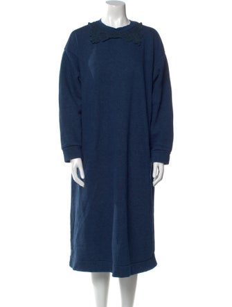 45R Crew Neck Midi Length Dress