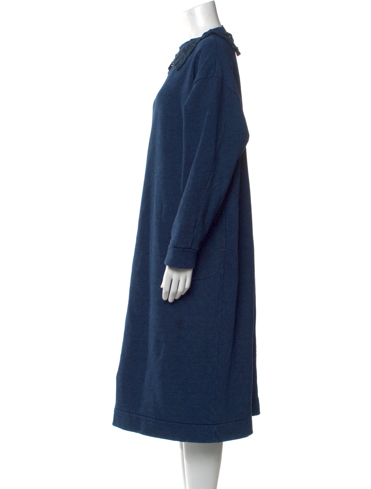 45R Crew Neck Midi Length Dress