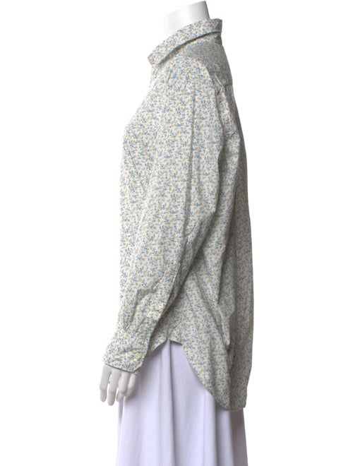 45R Printed Long Sleeve Button-Up Top