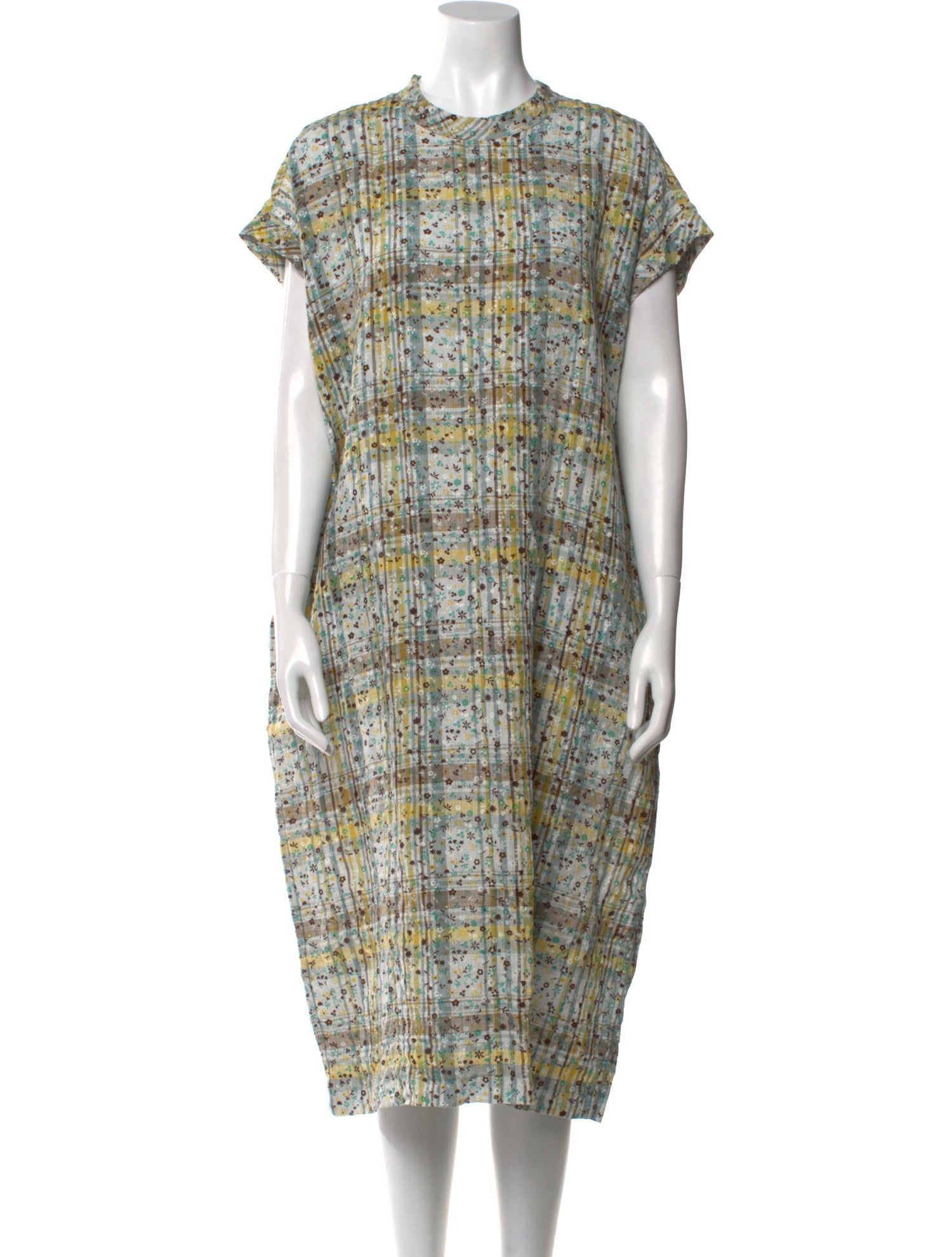 45R Linen Midi Length Dress