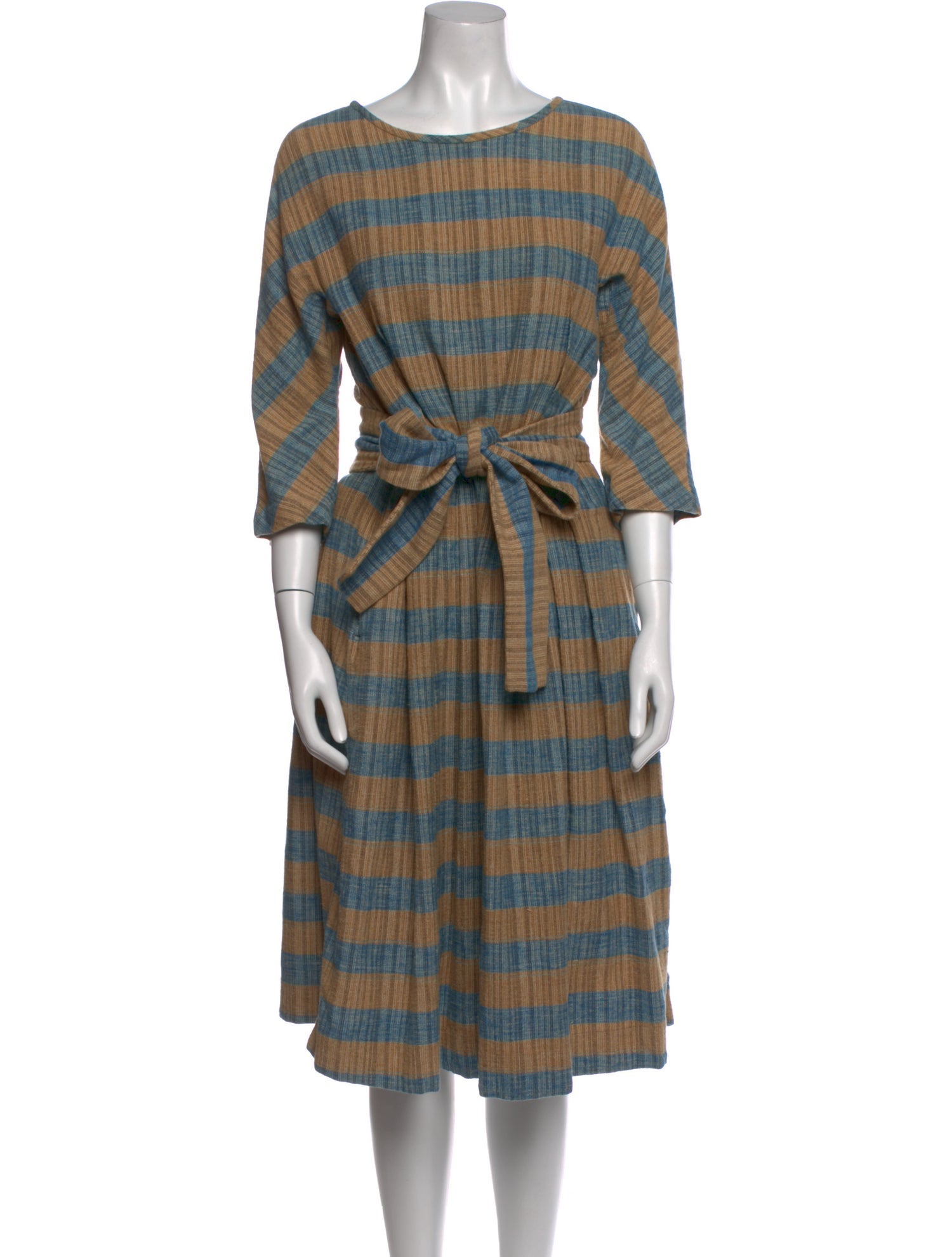 45rpm Striped Midi Length Dress