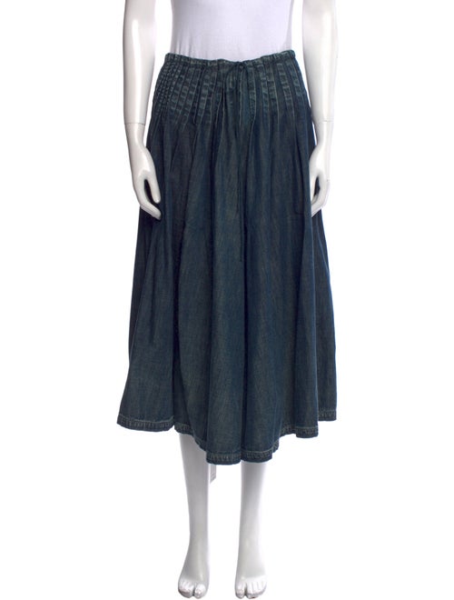 45rpm Pleated Accents Midi Length Skirt