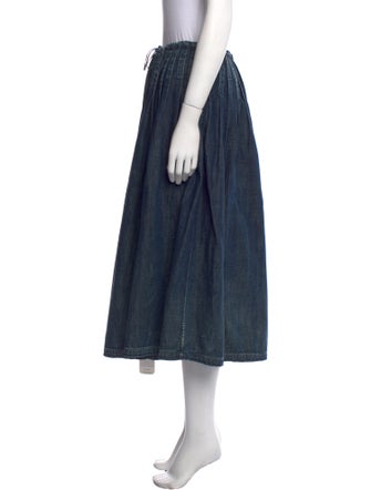 45rpm Pleated Accents Midi Length Skirt