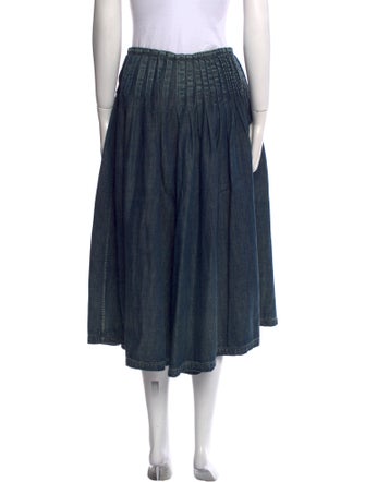 45rpm Pleated Accents Midi Length Skirt