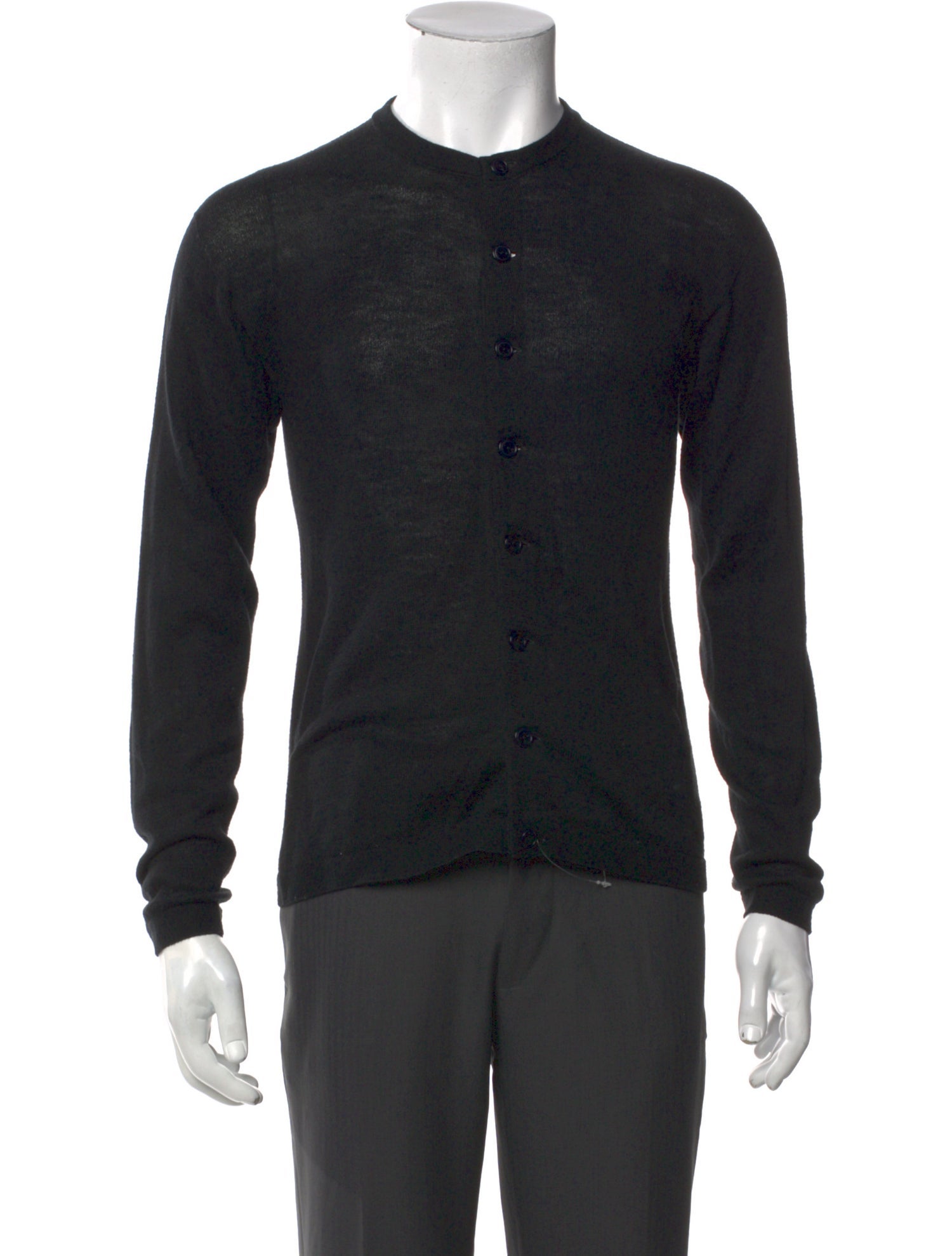 45R Crew Neck Long Sleeve Cardigan