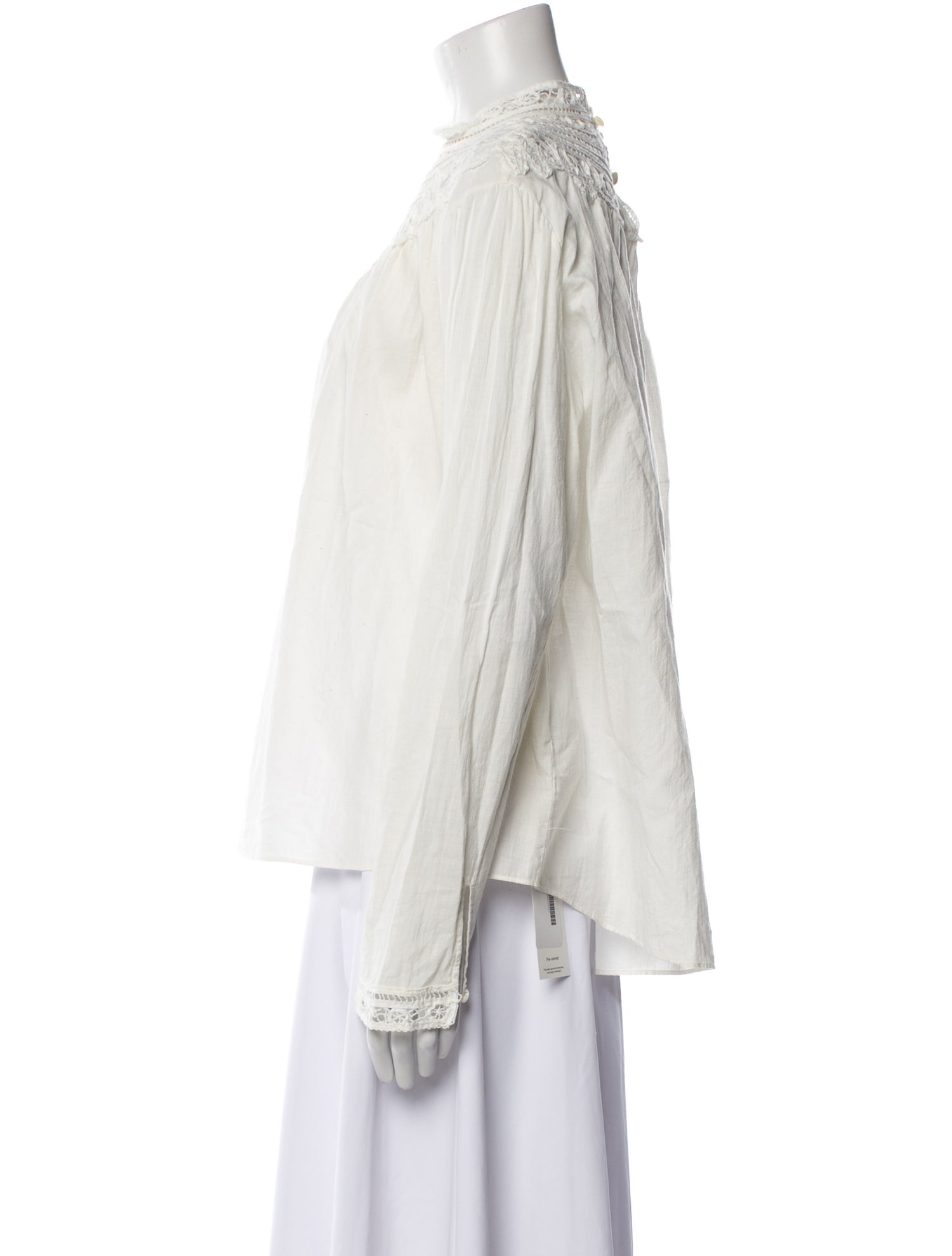 45R Mock Neck Long Sleeve Blouse