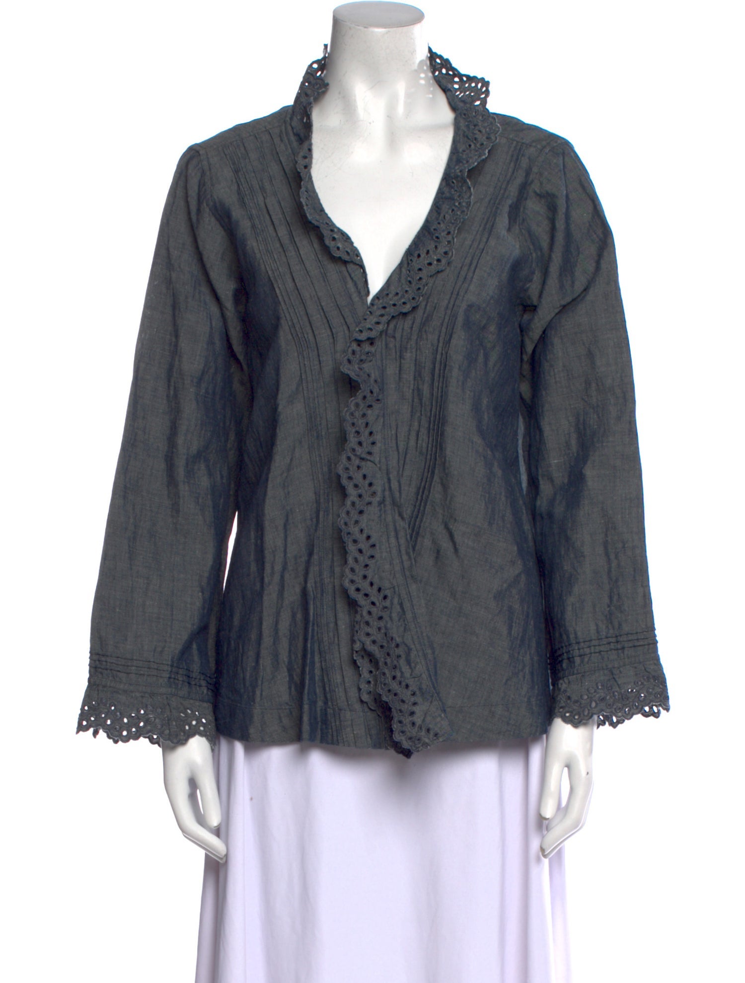 45R V-Neck Long Sleeve Blouse