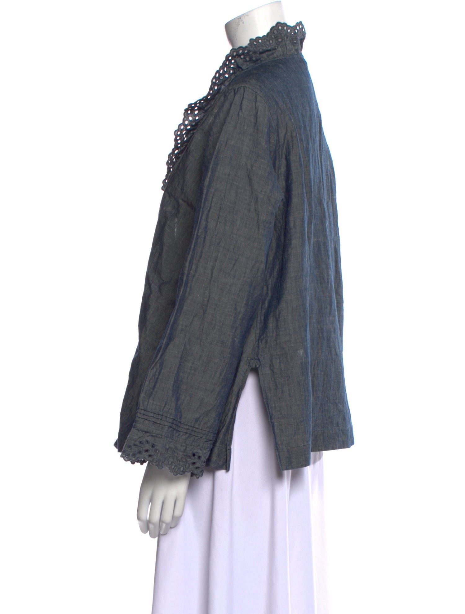 45R V-Neck Long Sleeve Blouse