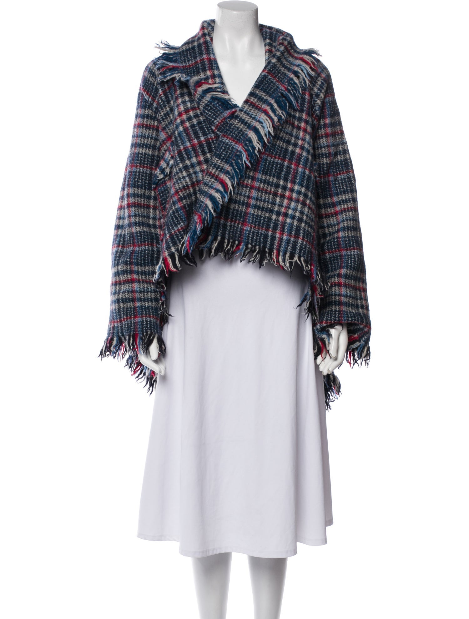 45R Wool Plaid Print Jacket