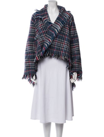 45R Wool Plaid Print Jacket