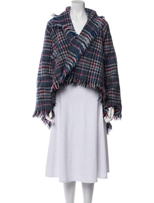 45R Wool Plaid Print Jacket