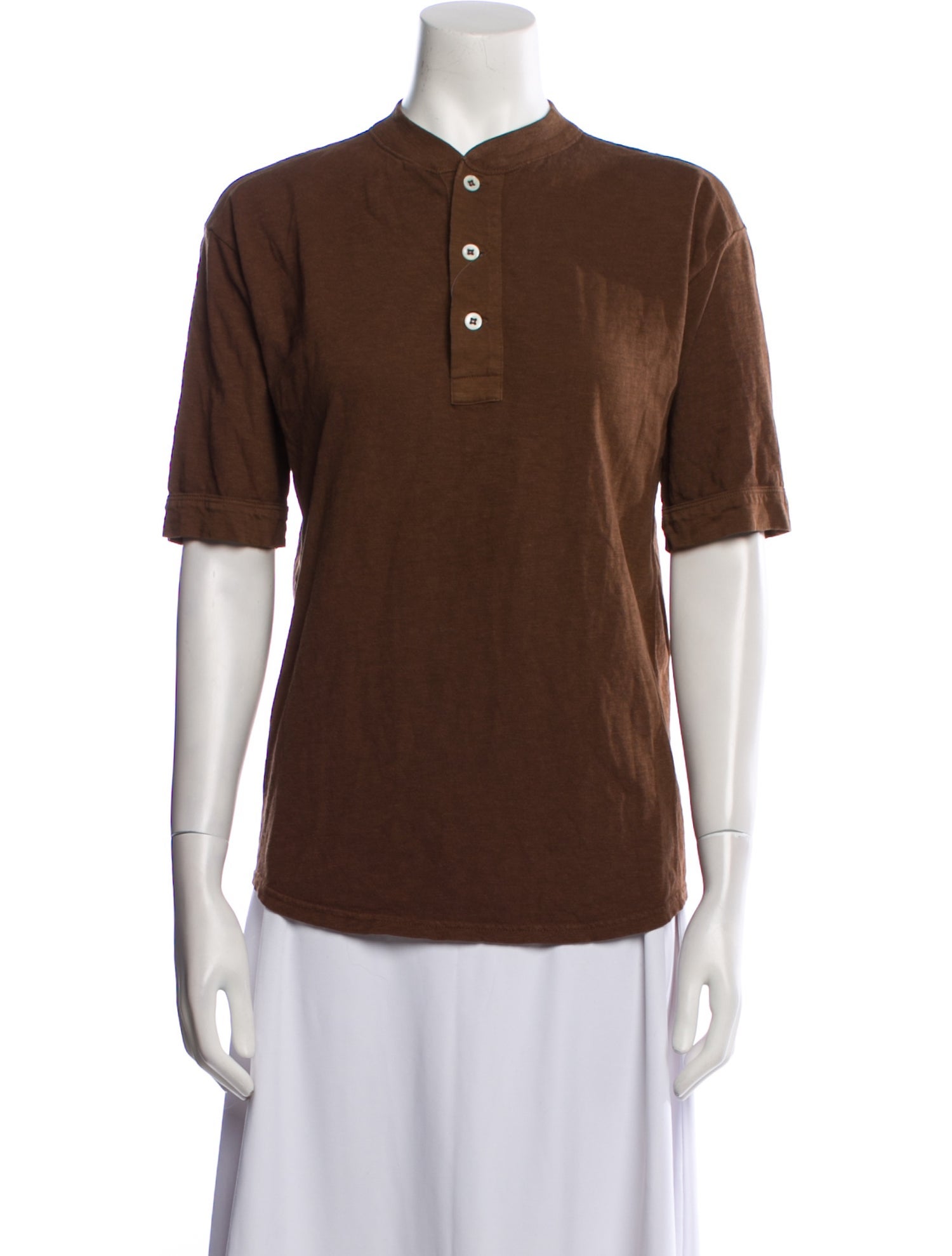45R Mock Neck Short Sleeve Polo