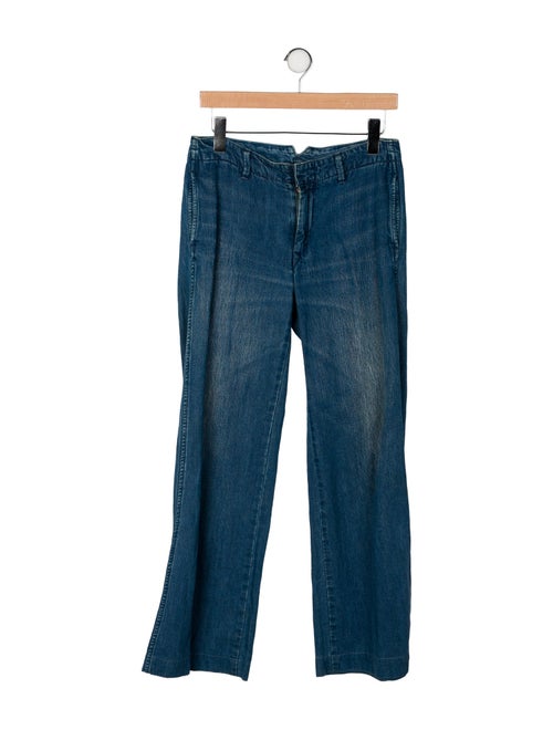 45R Mid-Rise Wide Leg Jeans