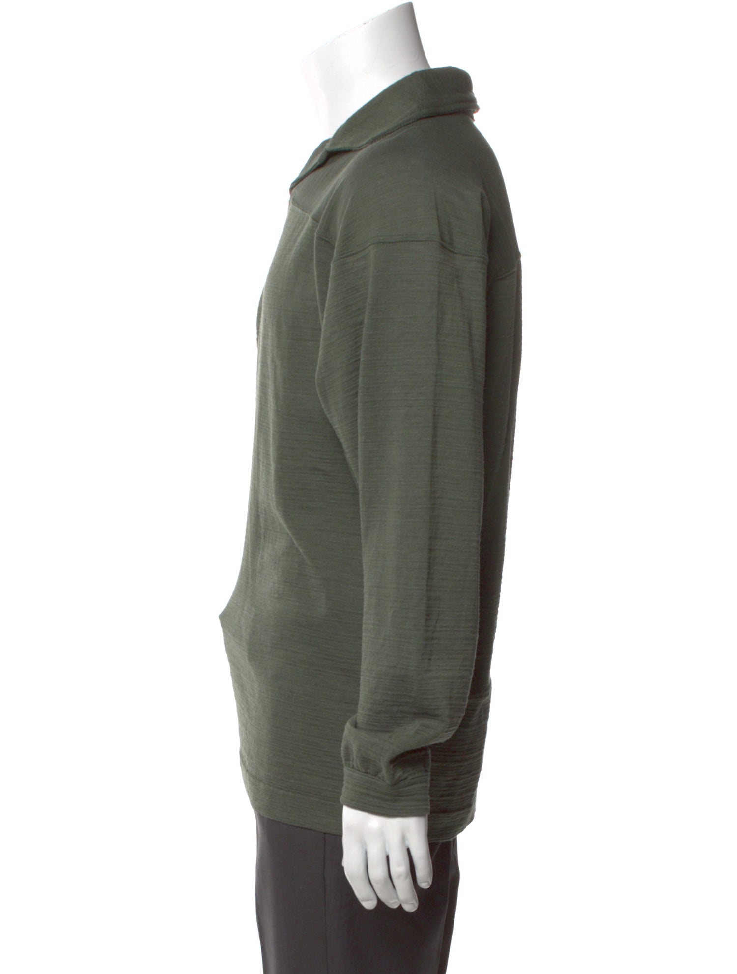 45R V-Neck Long Sleeve Polo Shirt