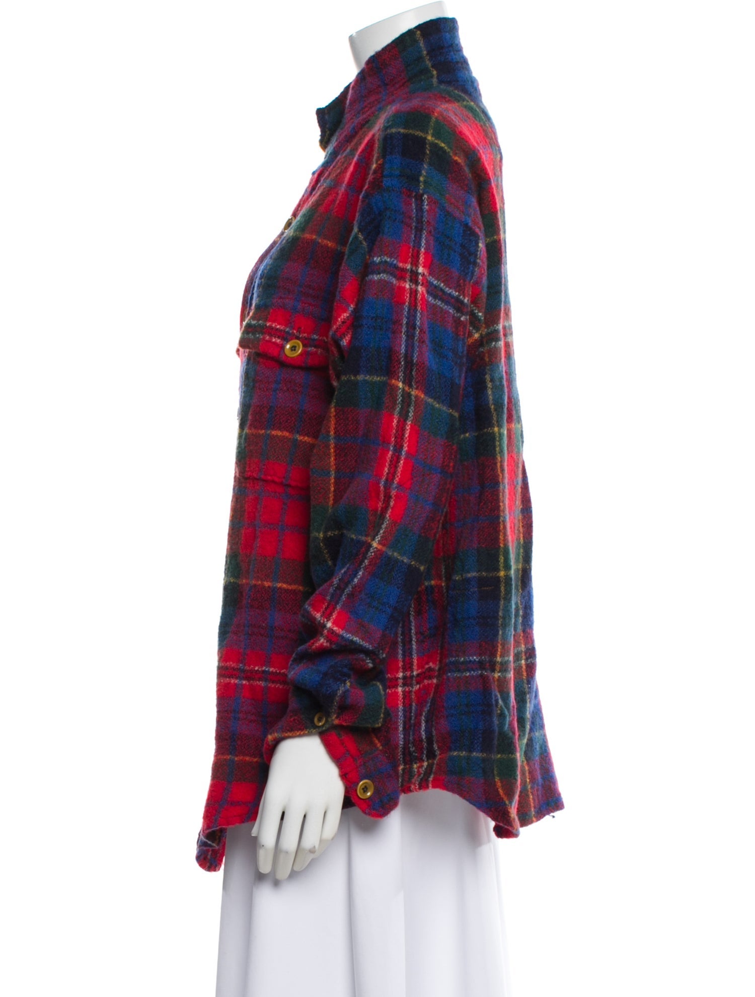45R Wool Plaid Print Jacket