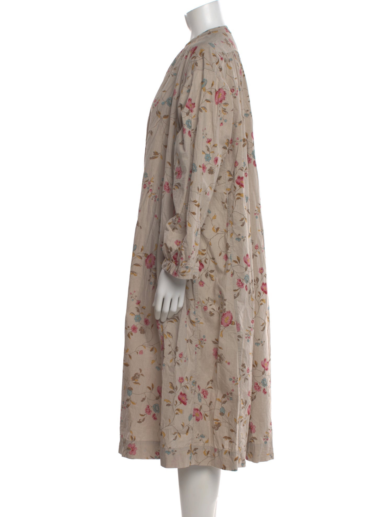 45R Floral Print Midi Length Dress