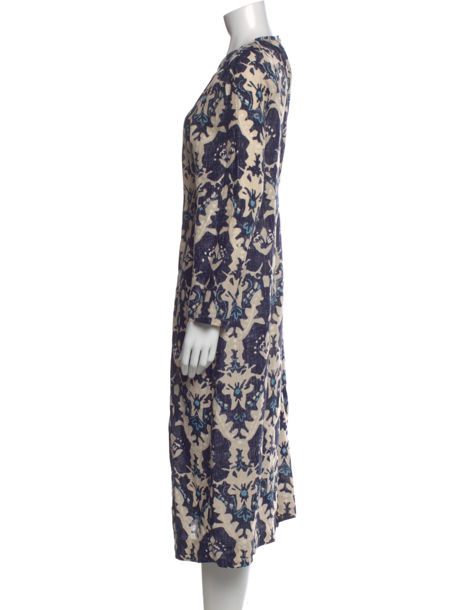 45R Linen Midi Length Dress