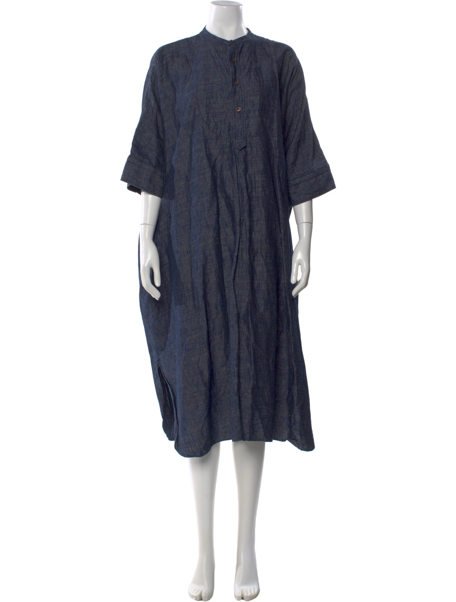 45R Mock Neck Midi Length Dress