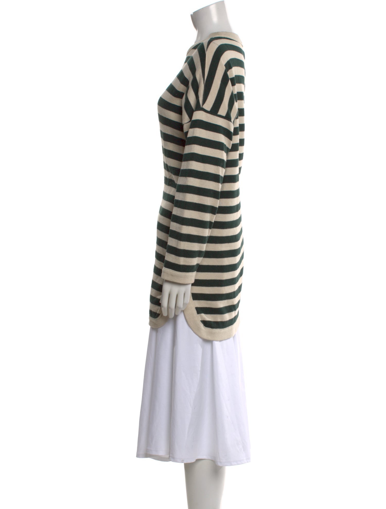 45R Striped Crew Neck Sweater