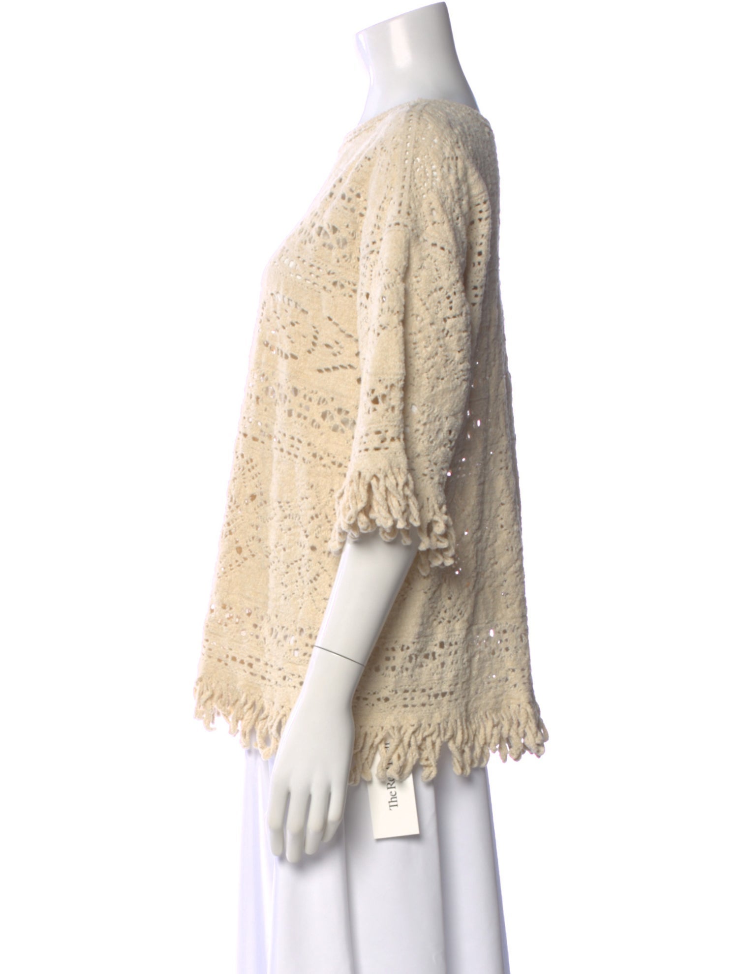 45R Patterned Scoop Neck Top