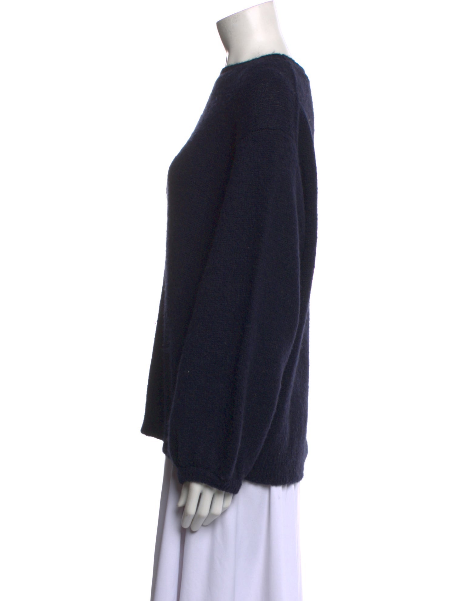 Masscob Merino Wool Bateau Neckline Sweater