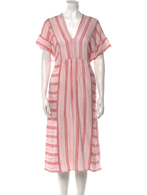 Masscob Striped Midi Length Dress