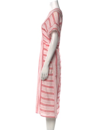 Masscob Striped Midi Length Dress