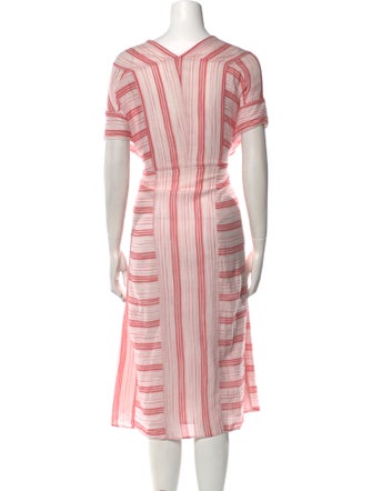 Masscob Striped Midi Length Dress