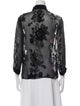 Masscob Floral Print Mock Neck Blouse