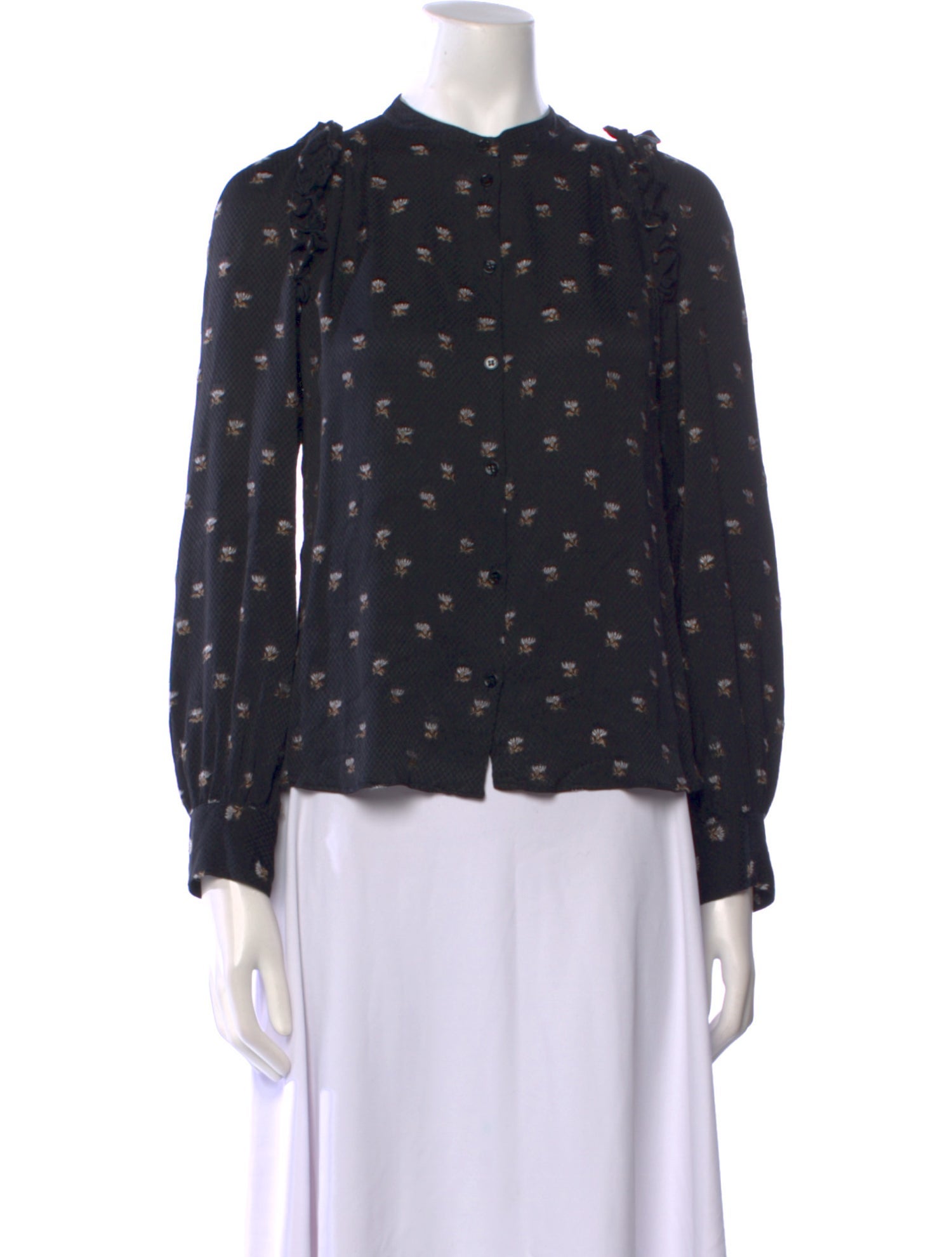 Masscob Silk Floral Print Blouse