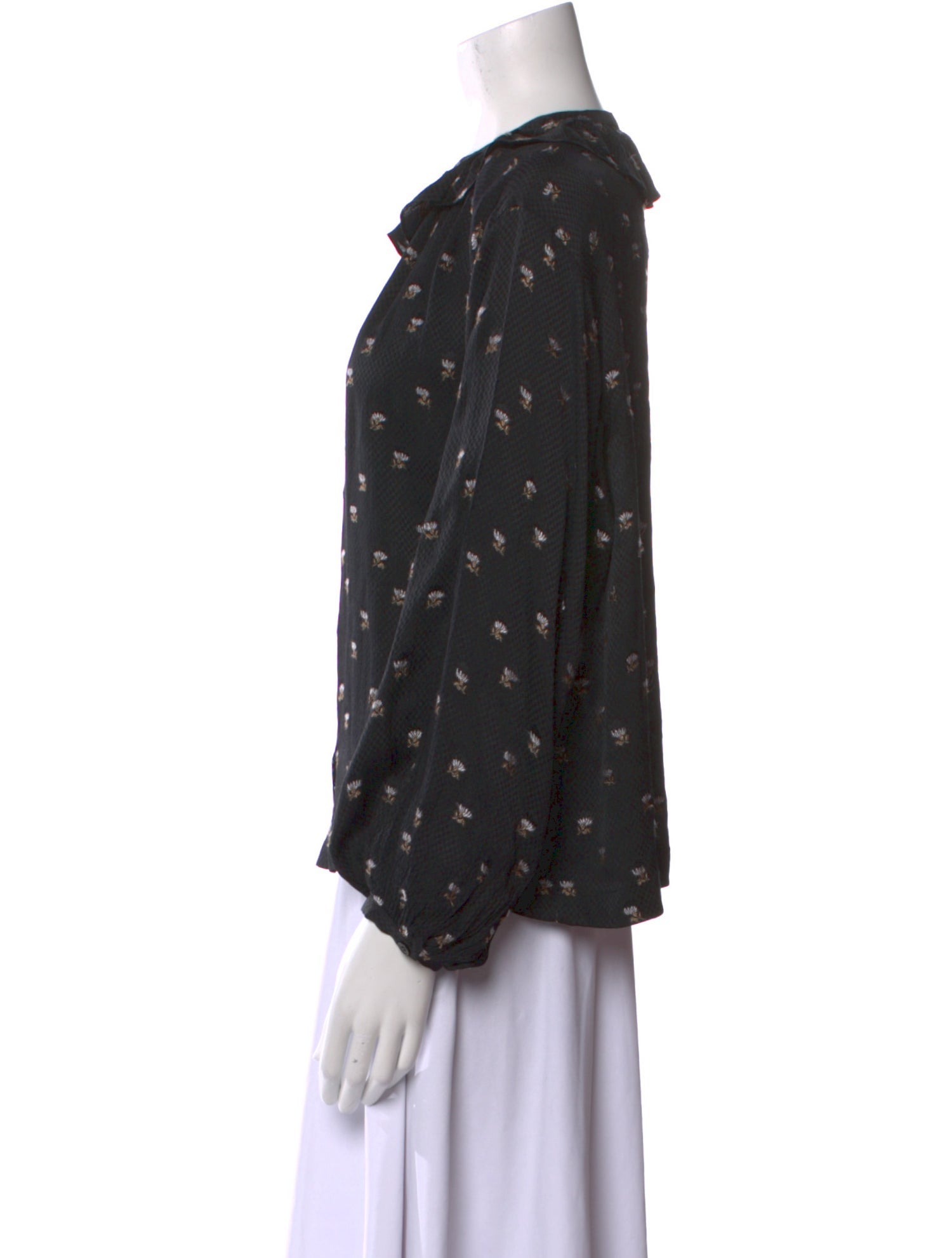 Masscob Silk Floral Print Blouse