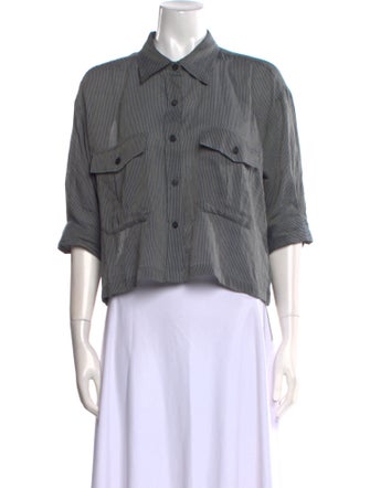 Masscob Three-Quarter Sleeve Crop Top