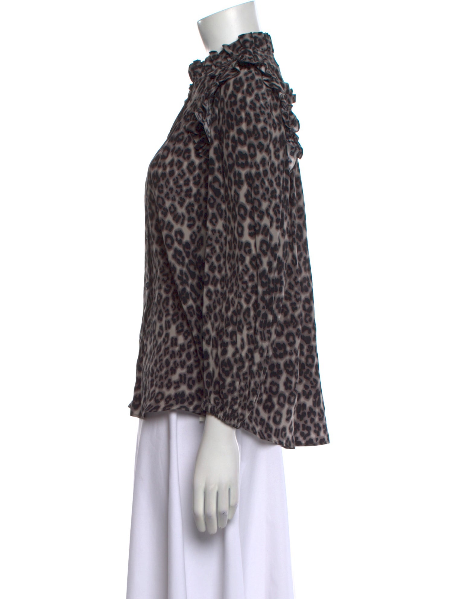 Masscob Silk Animal Print Blouse