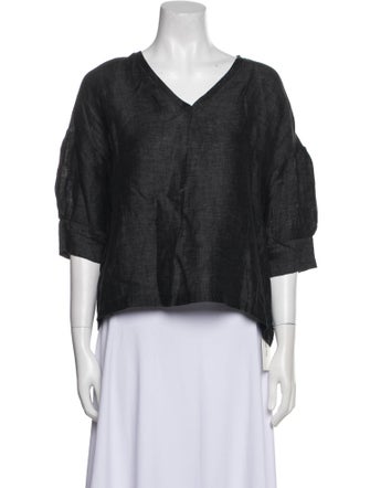 Masscob Silk V-Neck Crop Top