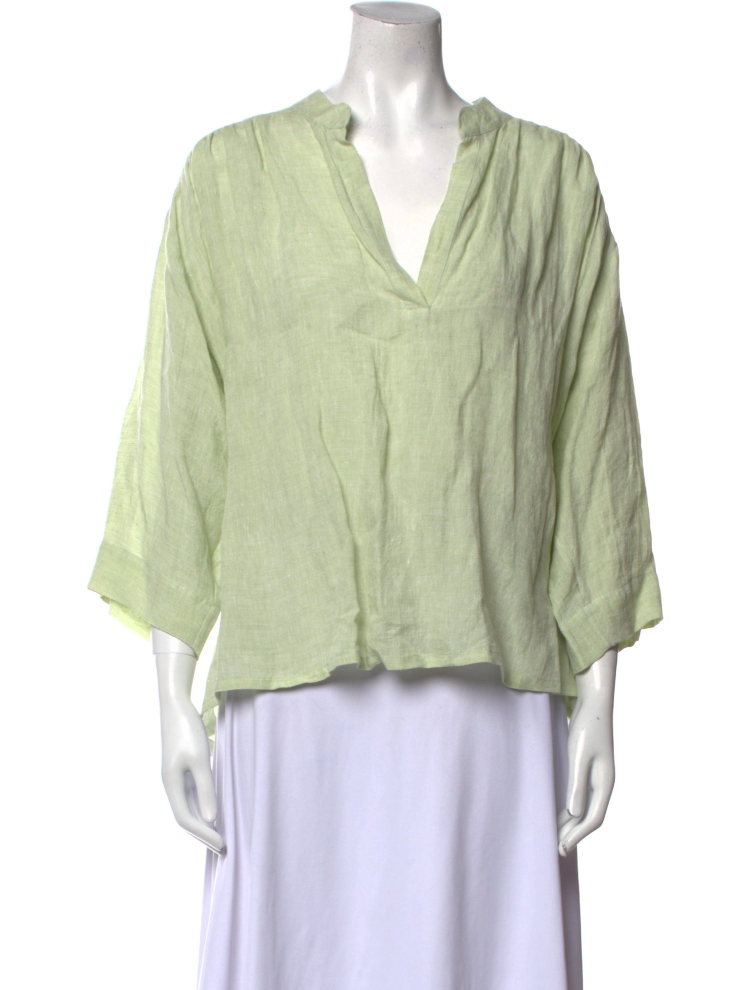 Masscob Linen V-Neck Blouse