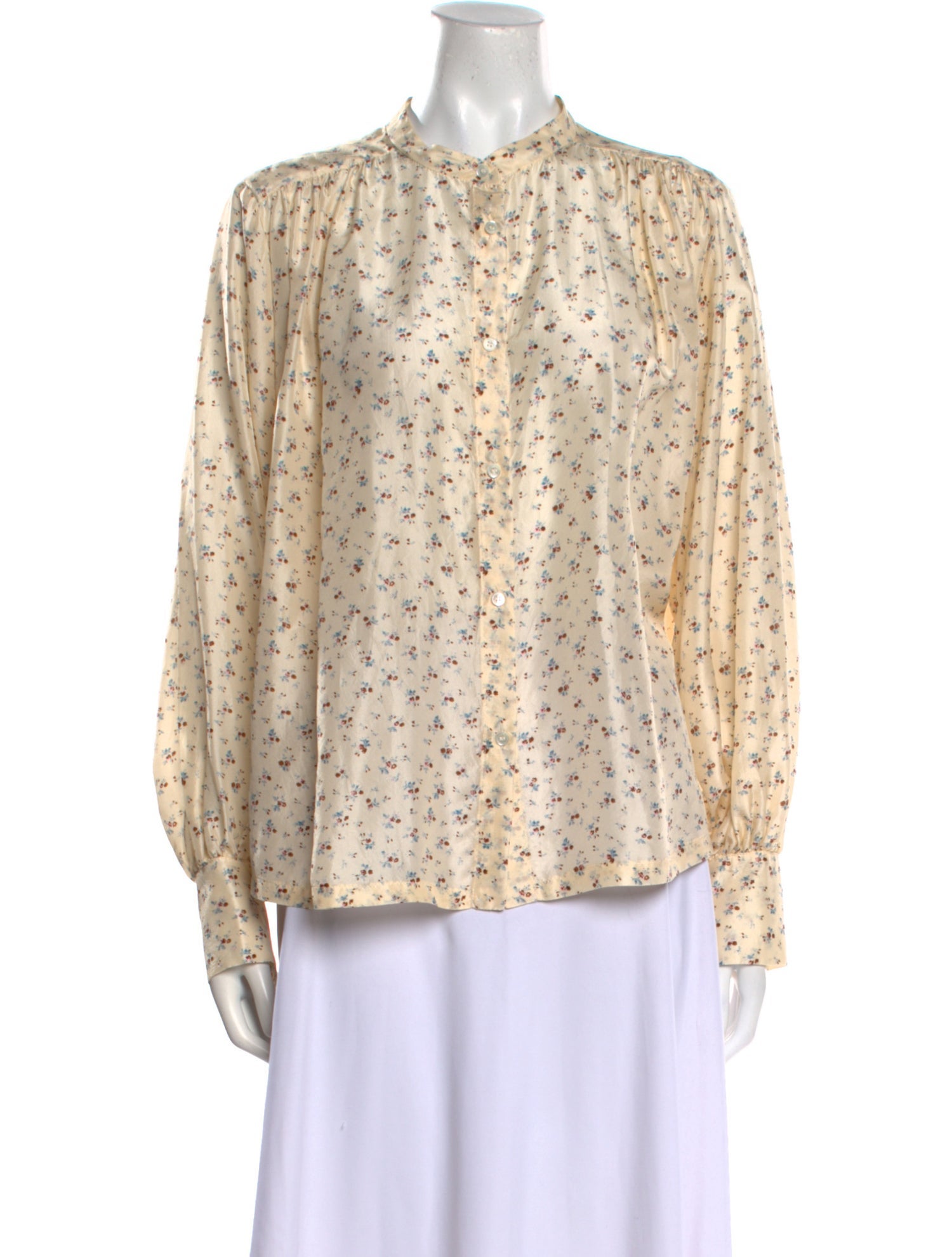 Masscob Silk Floral Print Blouse w/ Tags
