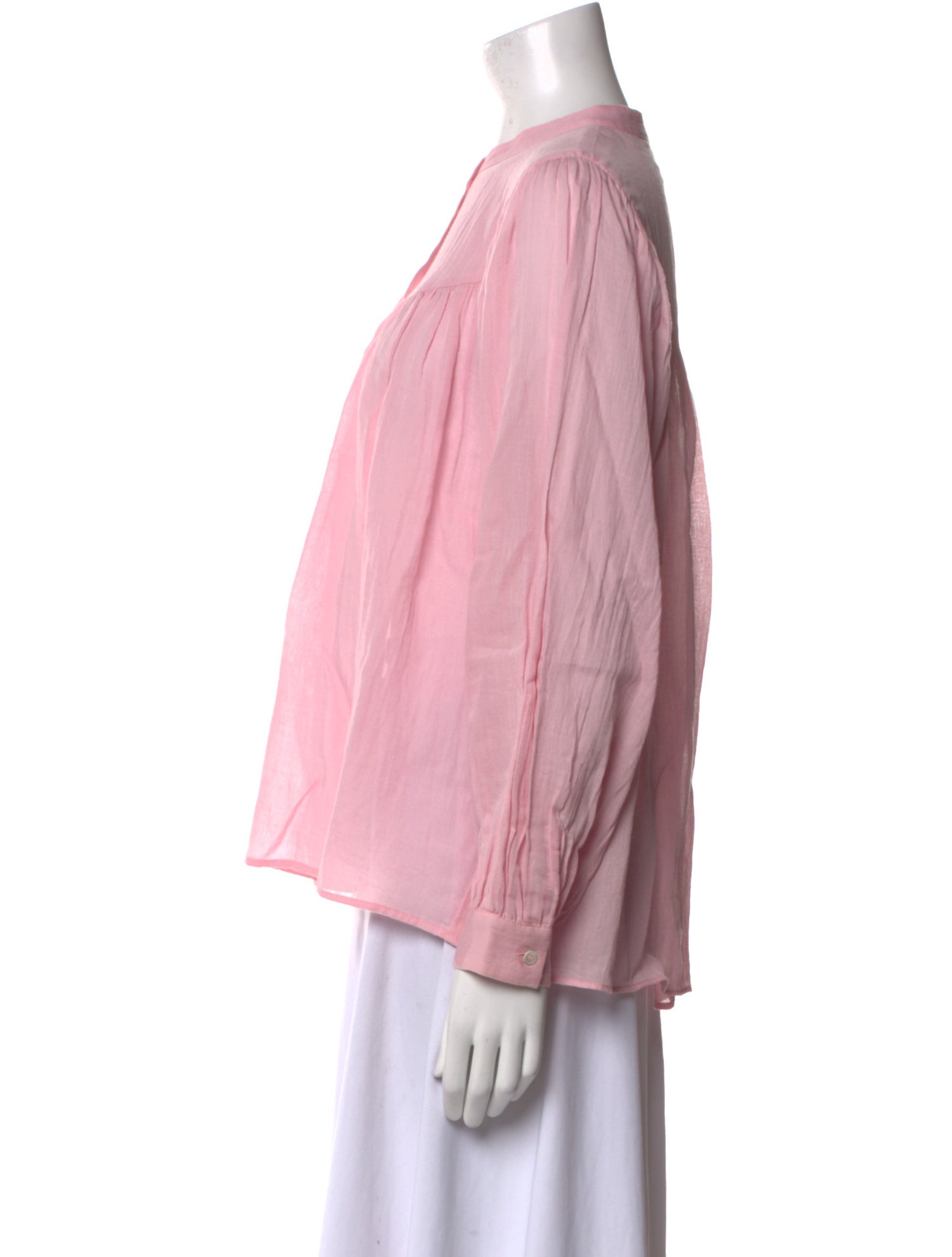 Masscob Mock Neck Long Sleeve Blouse